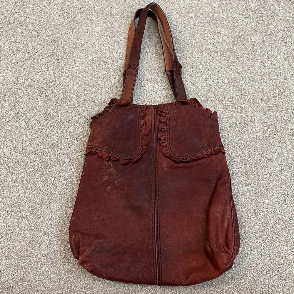 Vintage Y2K Lucky Brand Lamb Leather Shoulder Bag
